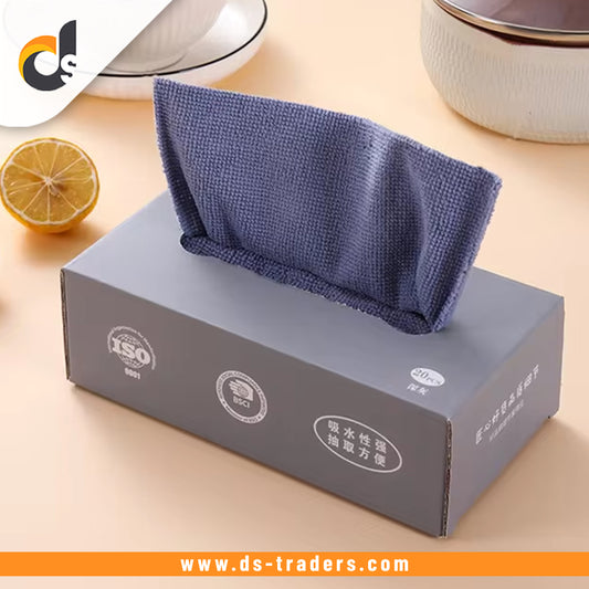 Removable Microfiber Cleaning Rags (20 wipes Box)