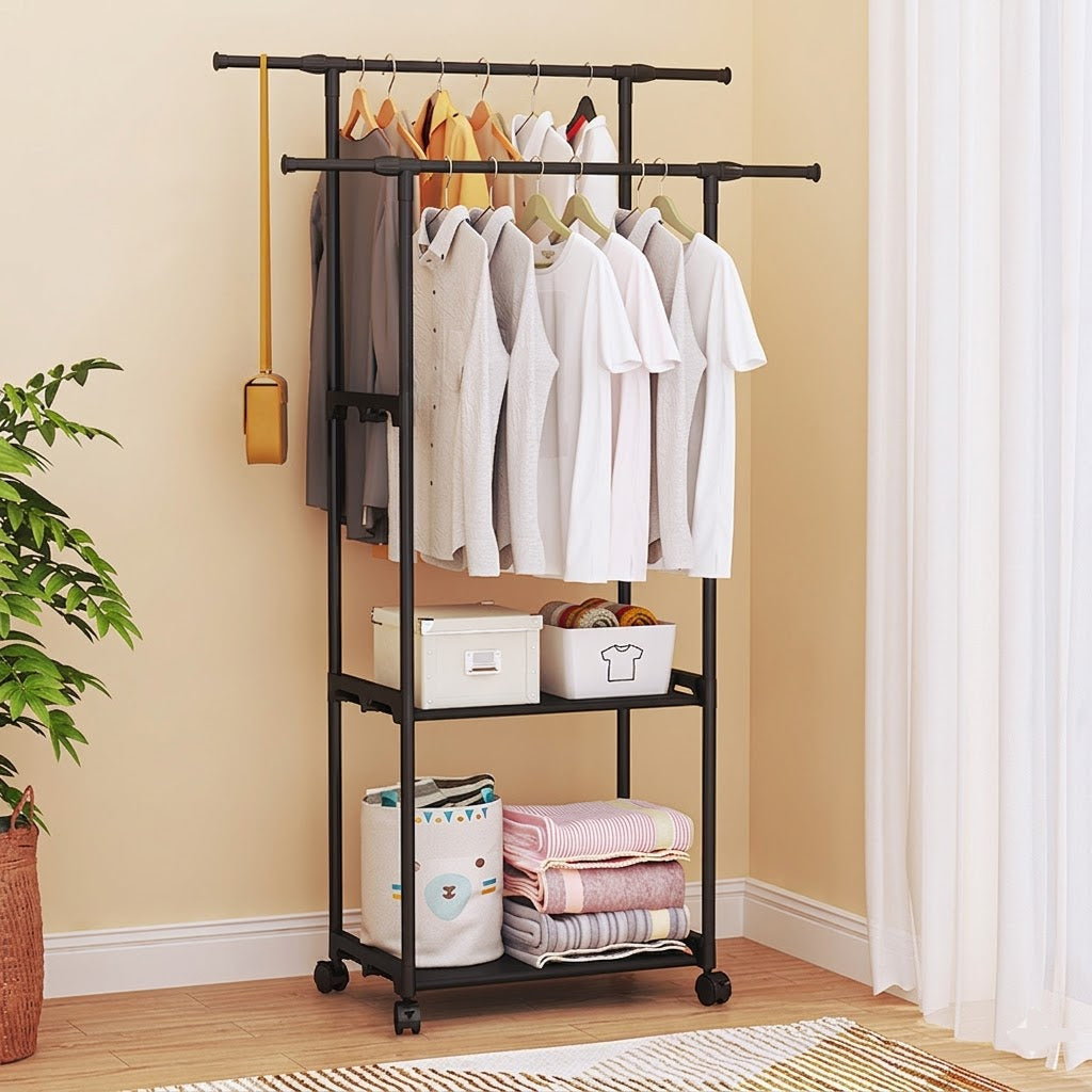 Multifunctional Iron Shoe and Hat Shelf Rack