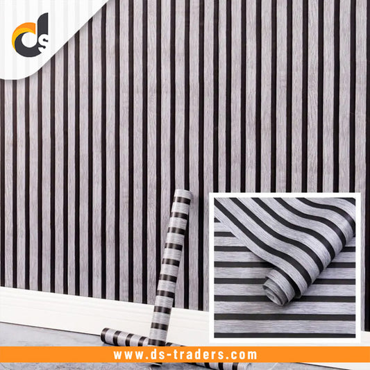 Wood Texture Wall Sheet (Grey+Black)