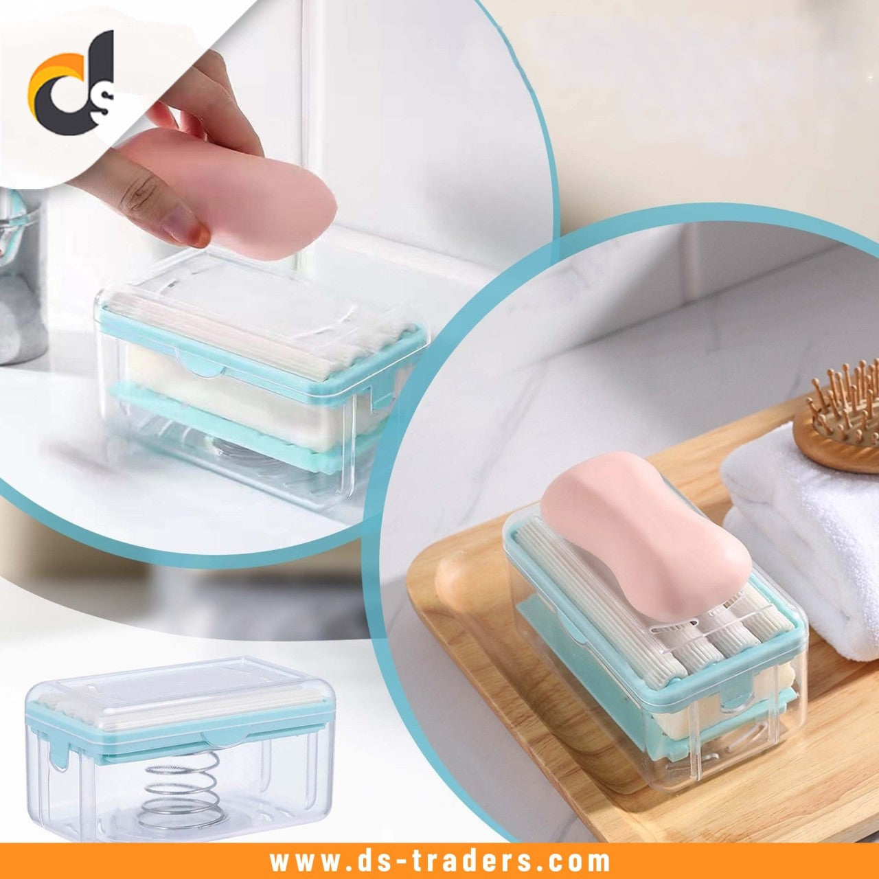 2 In 1 Soap Container with Soft Rubber Roller