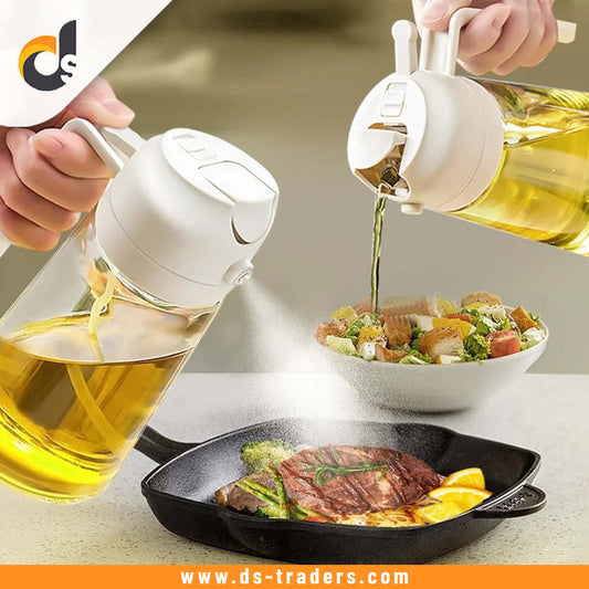 2in1 Glass Oil Dispenser and Spray Bottle