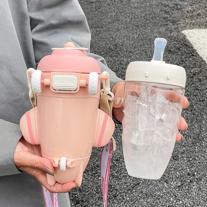 Airplane Shape Kids Water Bottle