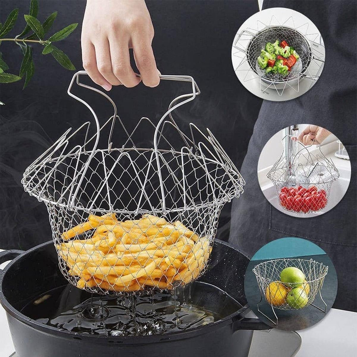 Multifunctional Folding Frying Chef Basket.