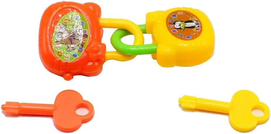 5Pcs/Set Mini Colorful Plastic Lock with Key