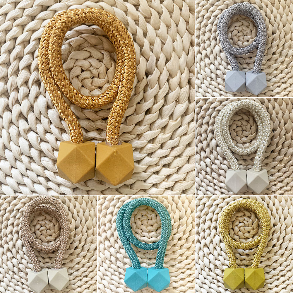 2 PCS Magnetic Diamond Shape Curtain Rope Tie Backs