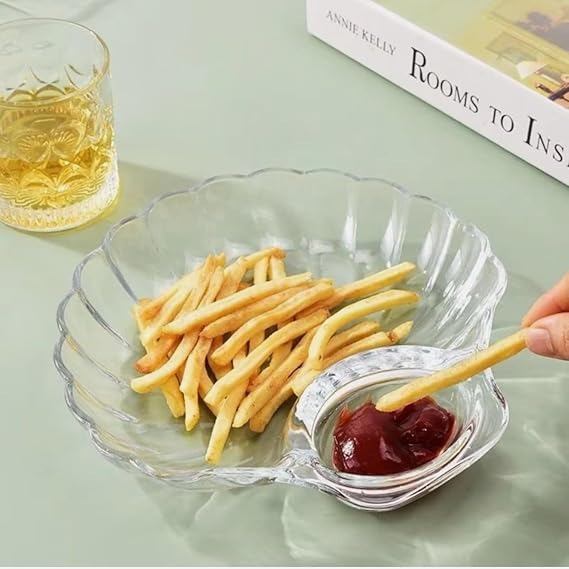 Acrylic Shaped Shell Dumpling Plate