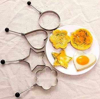 Stainless Steel Fried Egg Mold, 4 Pieces Set