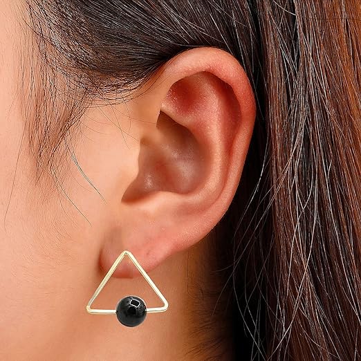 Elegant Triangle Rhinestone Earrings