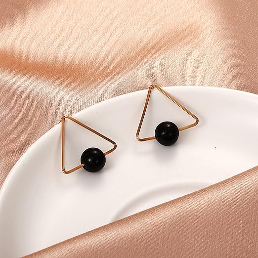 Elegant Triangle Rhinestone Earrings