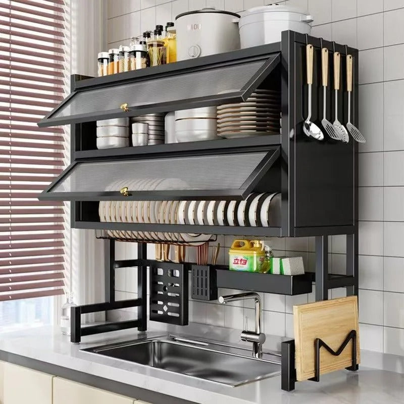 Modern Dual-Layer Kitchen Sink Storage Rack