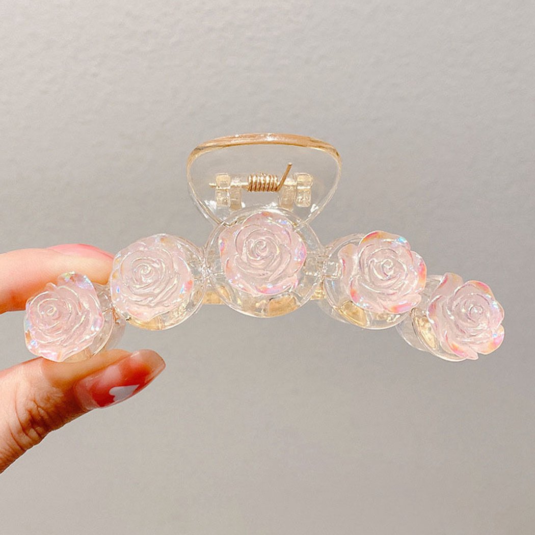Acrylic Linked Roses Hair Clip