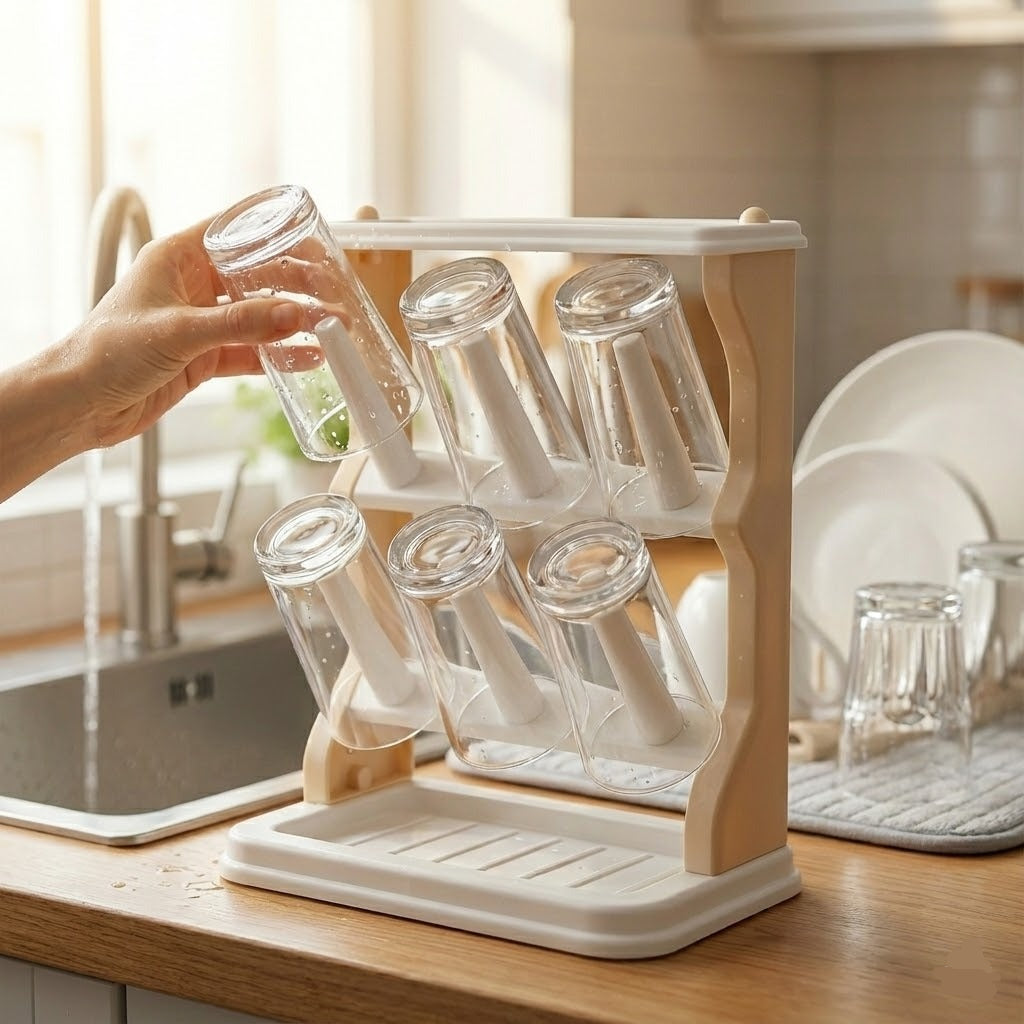 Creative Glass Plastic Stand Holder