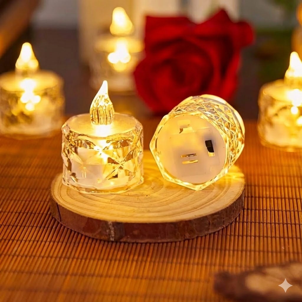 Flameless Crystal LED Candle Night Light
