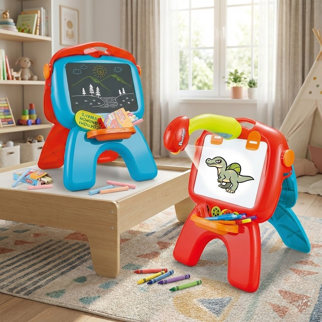 4in1 Kids Projector Easel Board Set