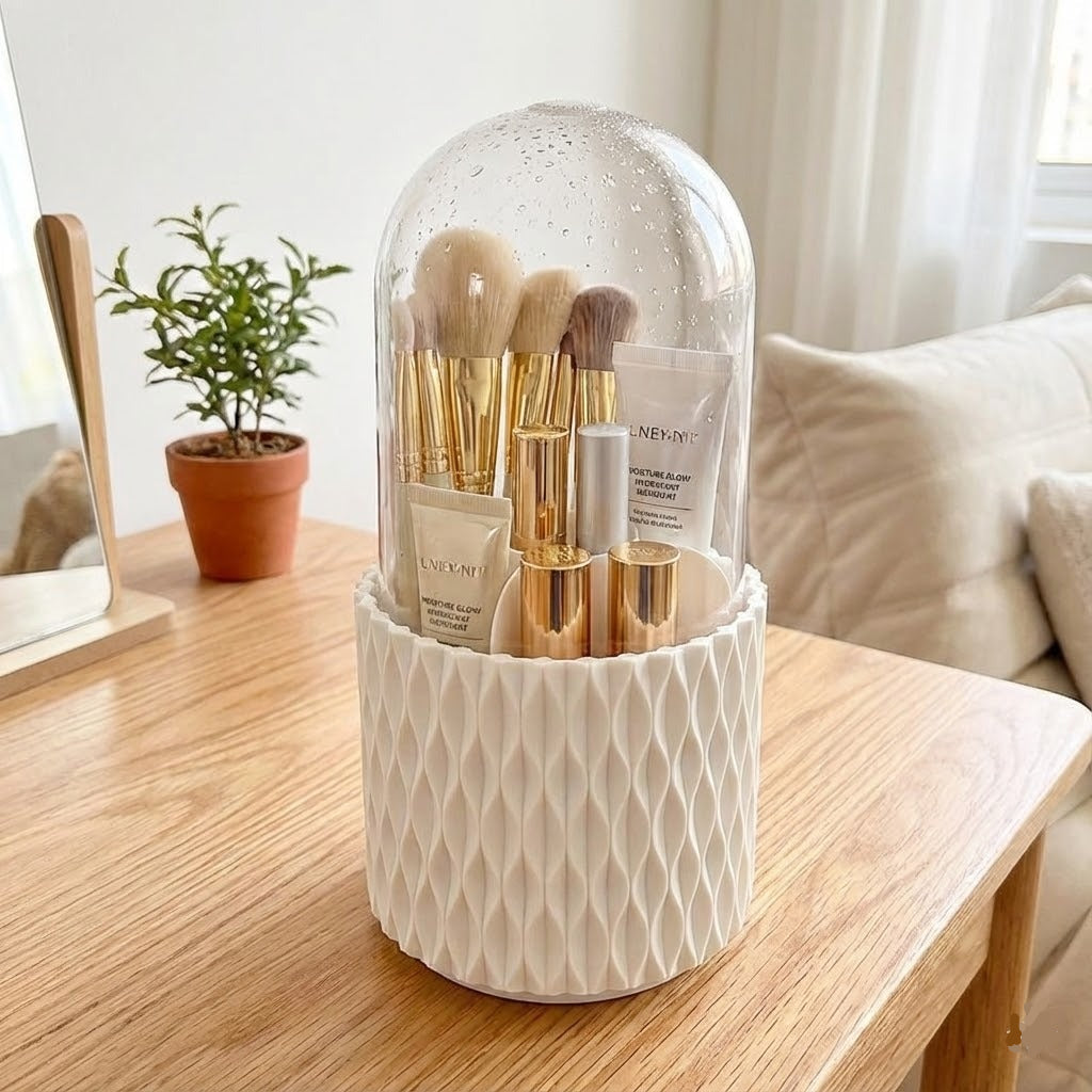 360° Rotating Makeup Brush Storage Organizer