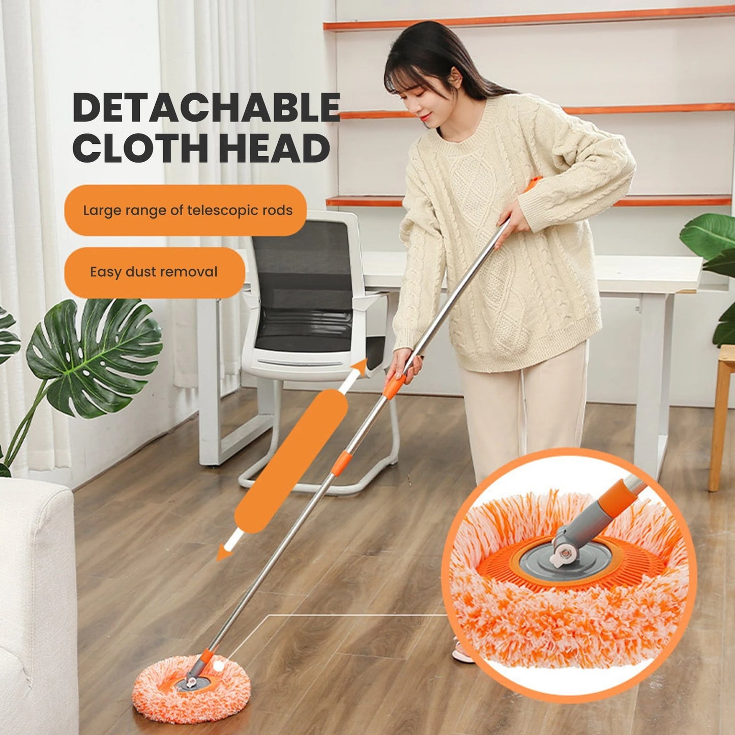 Sun Flower Spin Floor Cleaning & Dusting Mop
