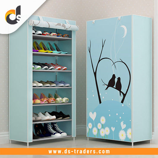 Cabinet Shoes Organizer With Printed Dust Proof Cover