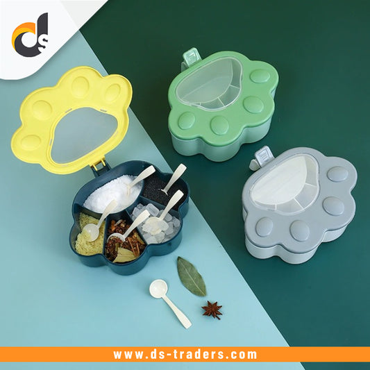Cat claw seasoning box with spoon