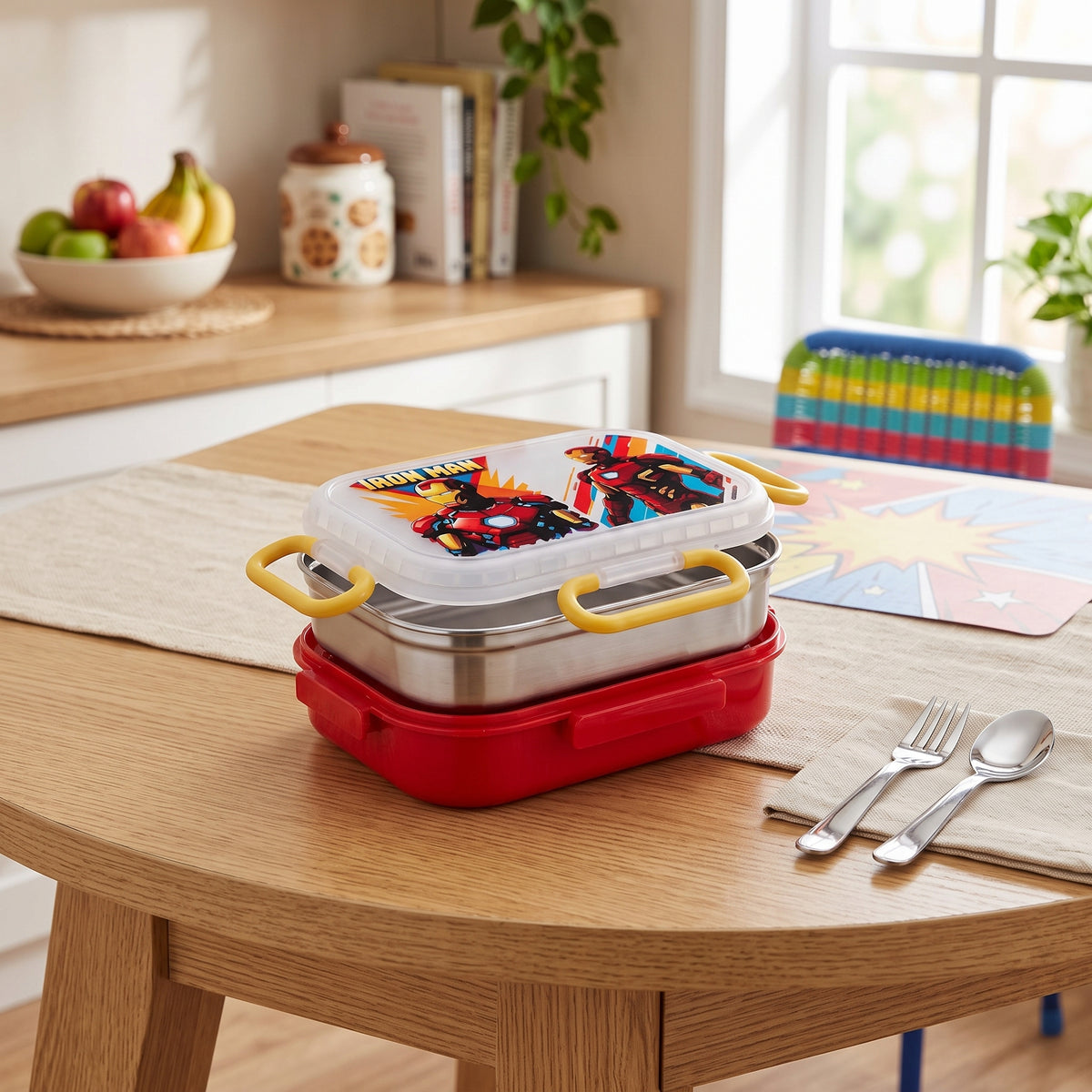 Portable Double Layer Stainless Steel Lunch Box