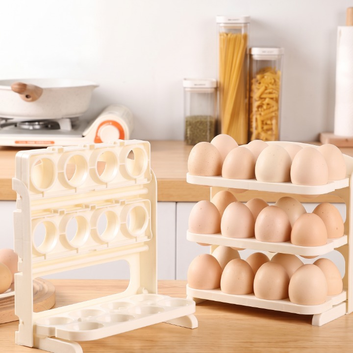 3 Layer Foldable Egg Storage Rack