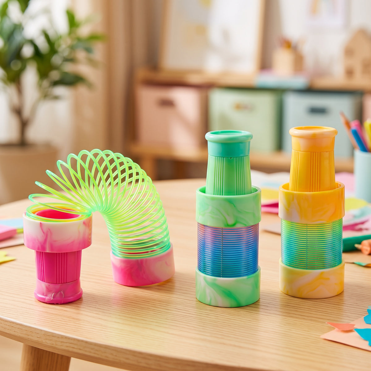 Cute Rainbow Spring Telescope Toy