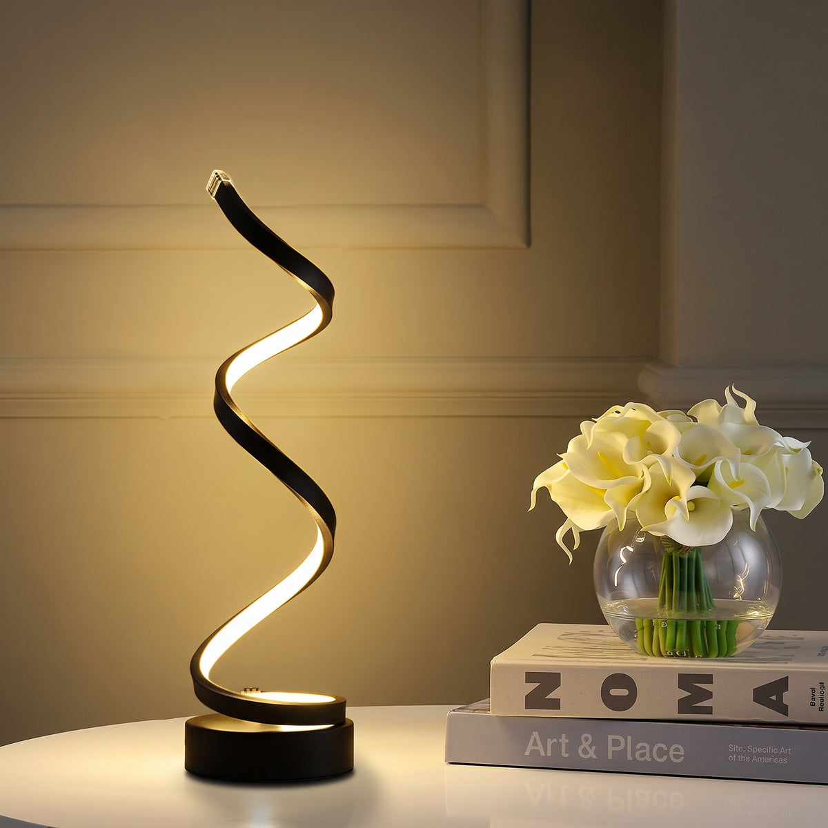 Elegant Spiral LED Color Adjustable Lamp