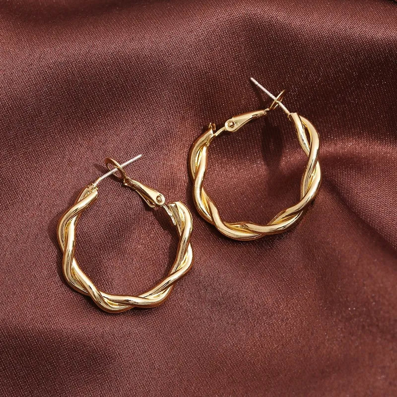Twisted Wavy Hoop earrings