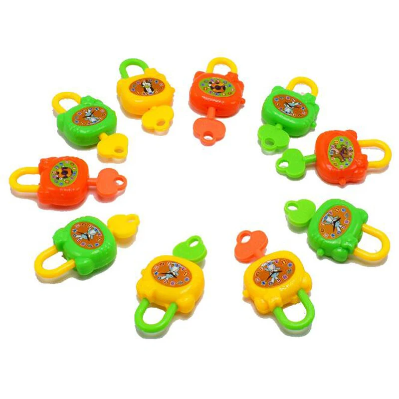 5Pcs/Set Mini Colorful Plastic Lock with Key
