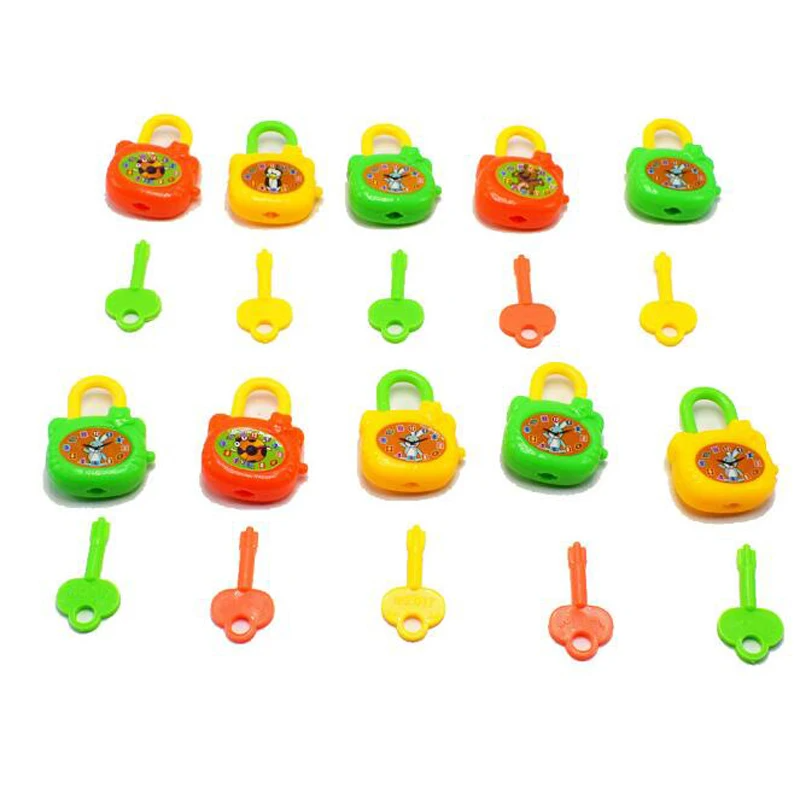 5Pcs/Set Mini Colorful Plastic Lock with Key