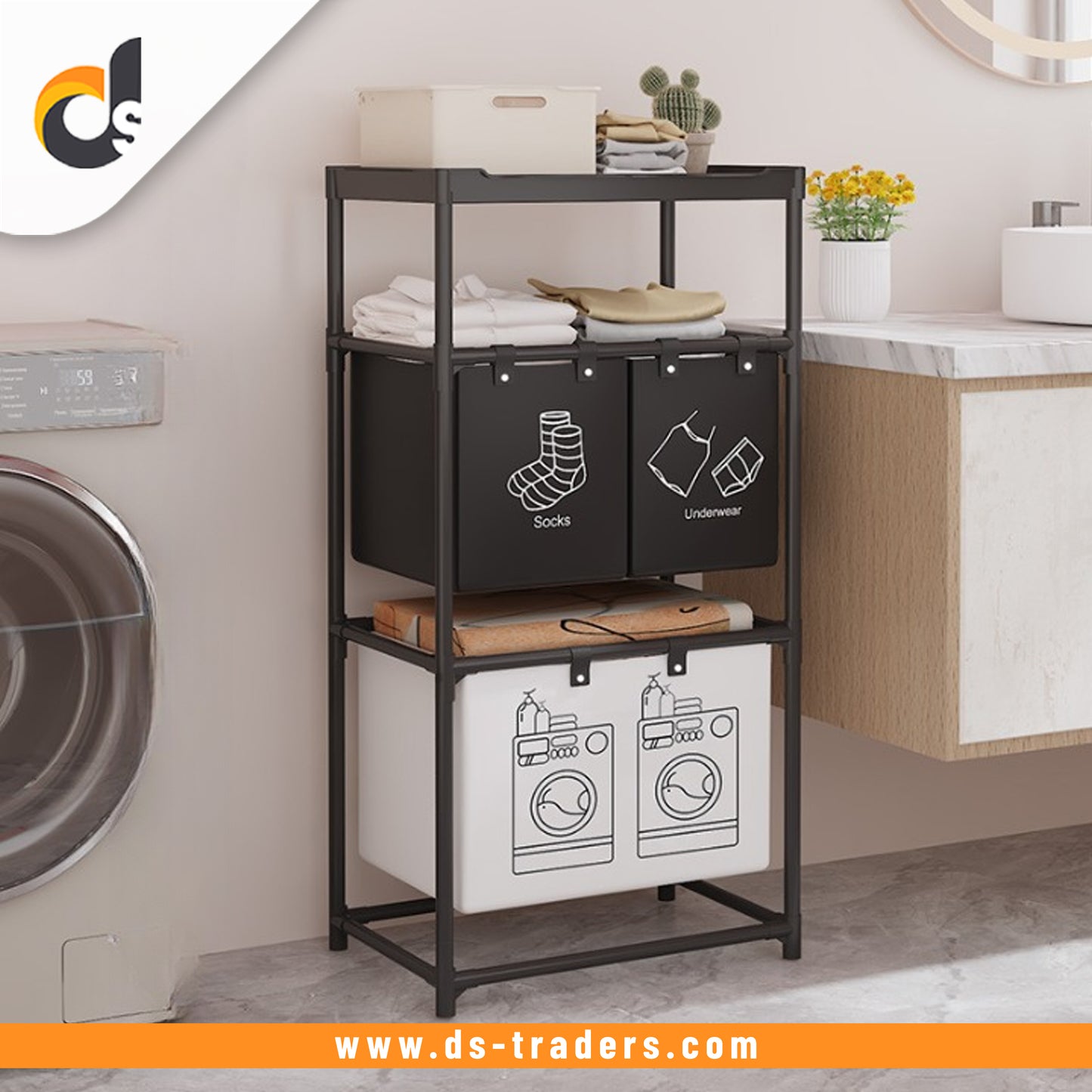 Modern Luxor Folding Laundry Basket
