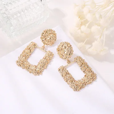 Luxury Vintage Square Drop Earrings