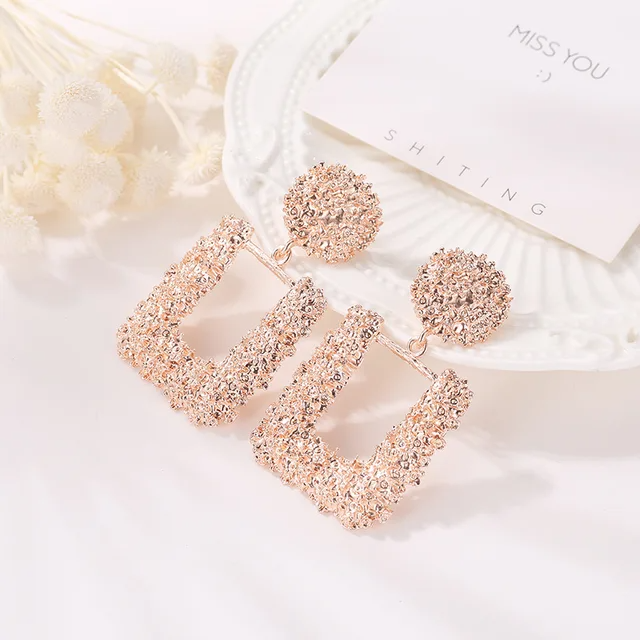 Luxury Vintage Square Drop Earrings