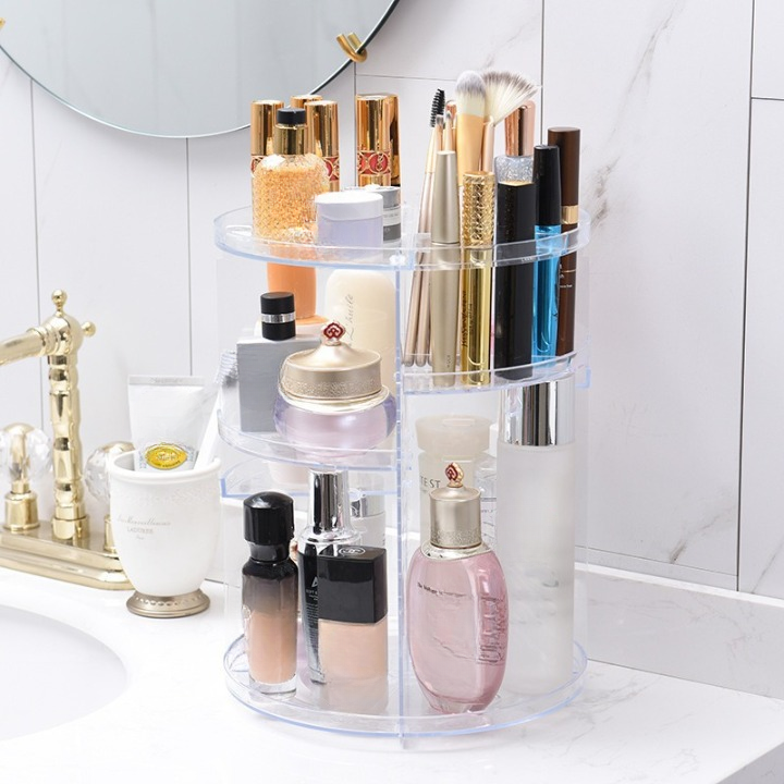 Acrylic 360 Spinning Makeup Organizer