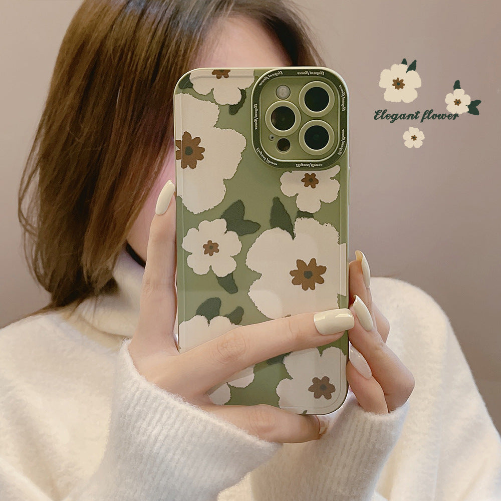 Green Flower Design - iPhone Case