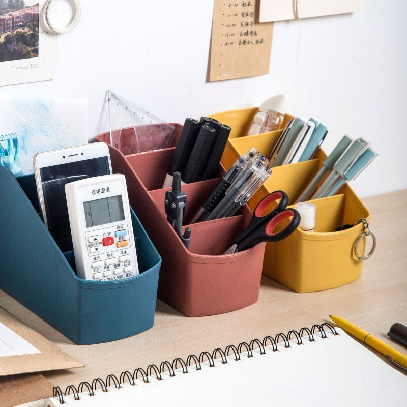 Simple Four-Compartment Multi-Purpose Desk Organizer