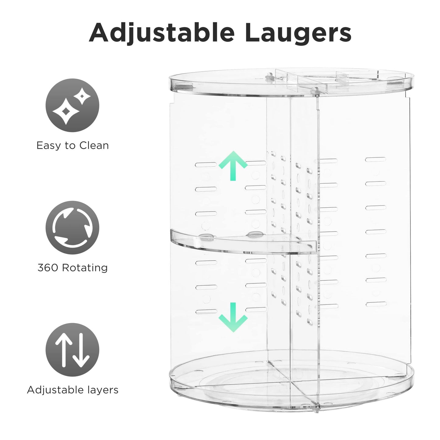 Acrylic 360 Spinning Makeup Organizer