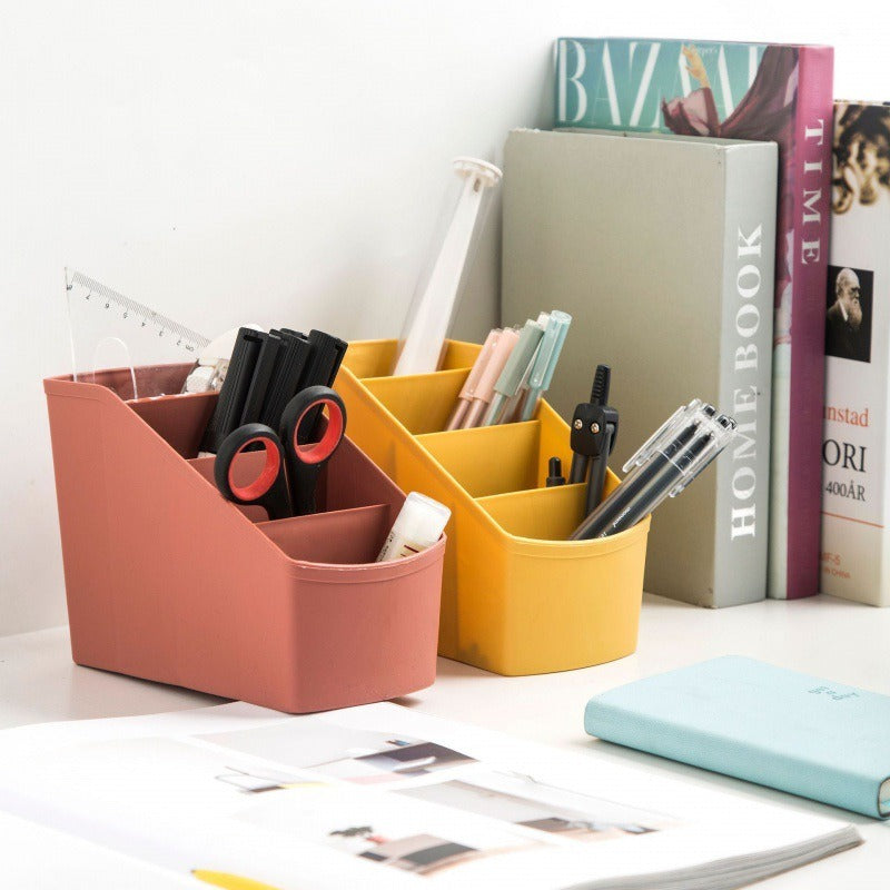 Simple Four-Compartment Multi-Purpose Desk Organizer