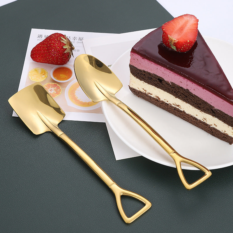 Golden Stainless Steel 2pc Shovel Spoon