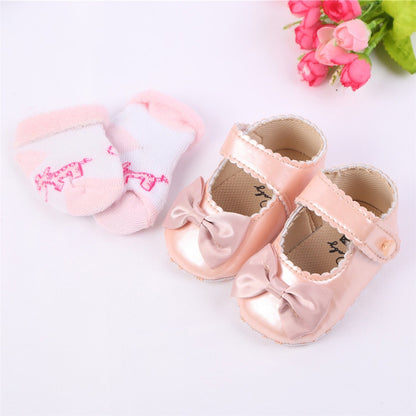 Baby Pattern Casual Shoes and Socks Set