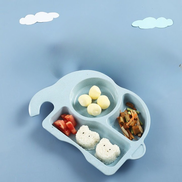Elephant Shaped 3 compartment Plate