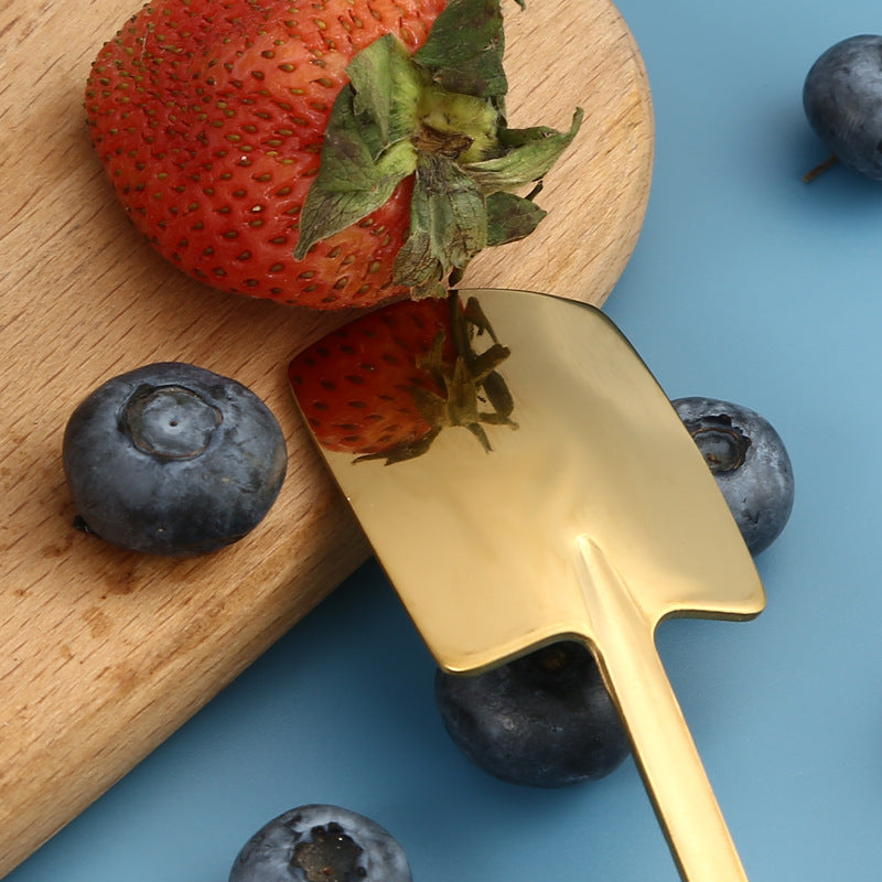 Golden Stainless Steel 2pc Shovel Spoon