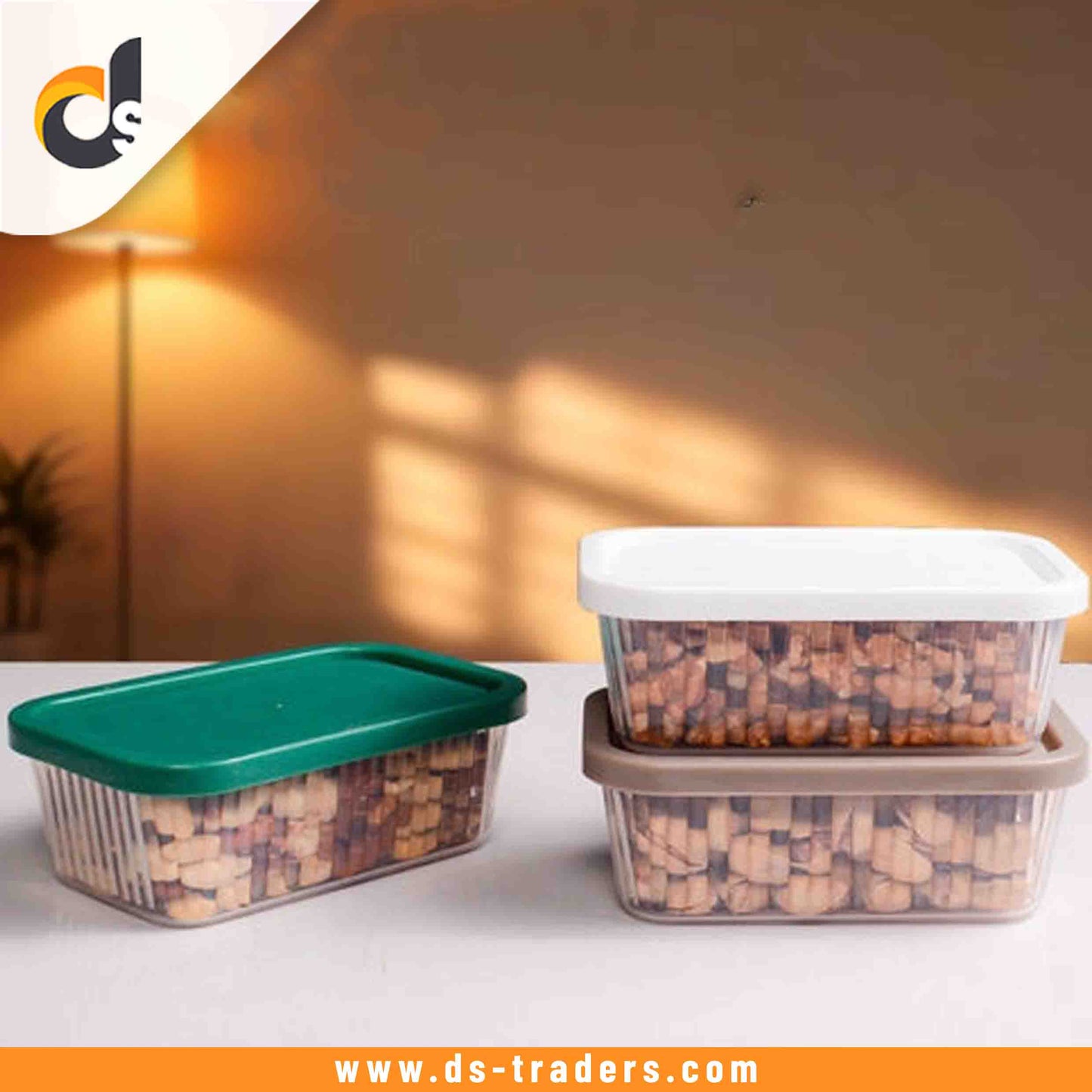 Pack of 3 Mini Crinkle Food Container