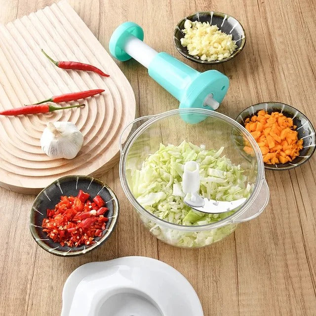 Multifunctional Manual Push Chopper 2-Liter