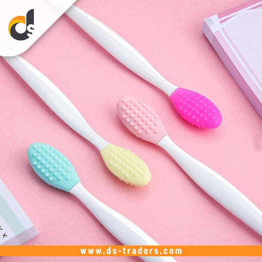 1pc Silicone Blackhead Remover Double Sided Lip Nose Scrubber Brush Tool