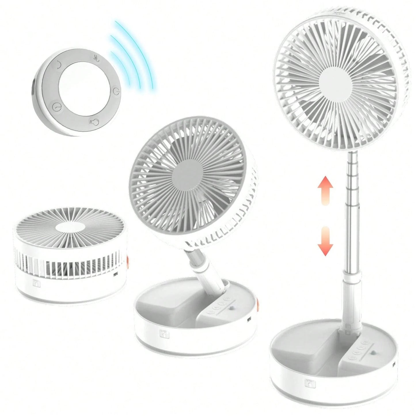Rechargeable Expendable Pedestal Stand Fan