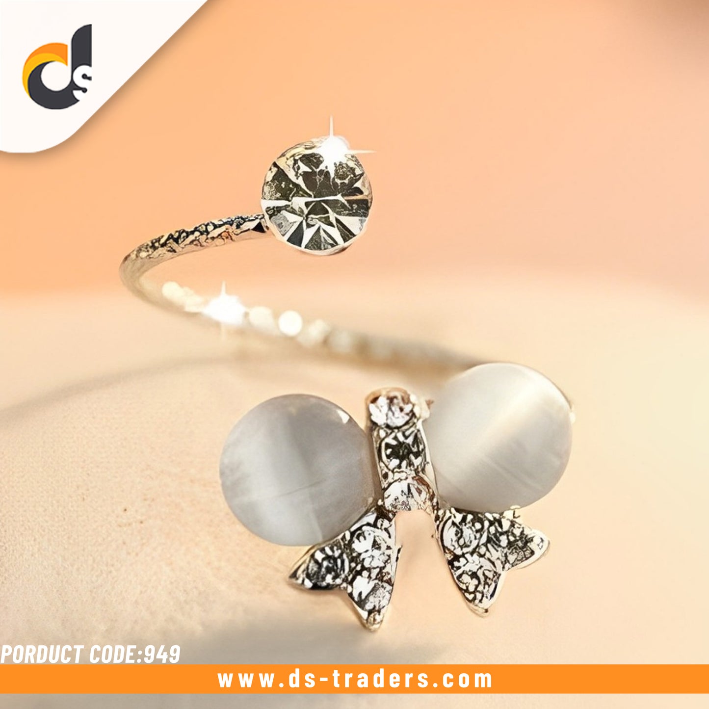 Elegant Zircon Adjustable Ring