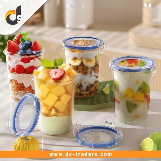 2 Pcs Airtight Food Jar 1000ml