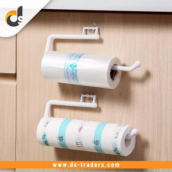 Wall-Mounted Plastic Tissue & Paper Roll Holder Organizer