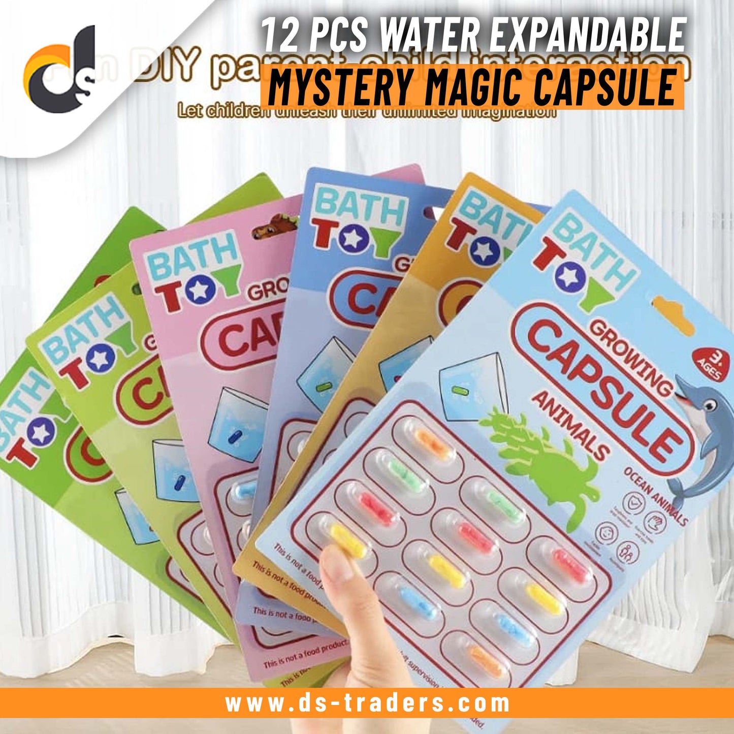 12 Pcs Water Expandable Mystery Magic Capsule
