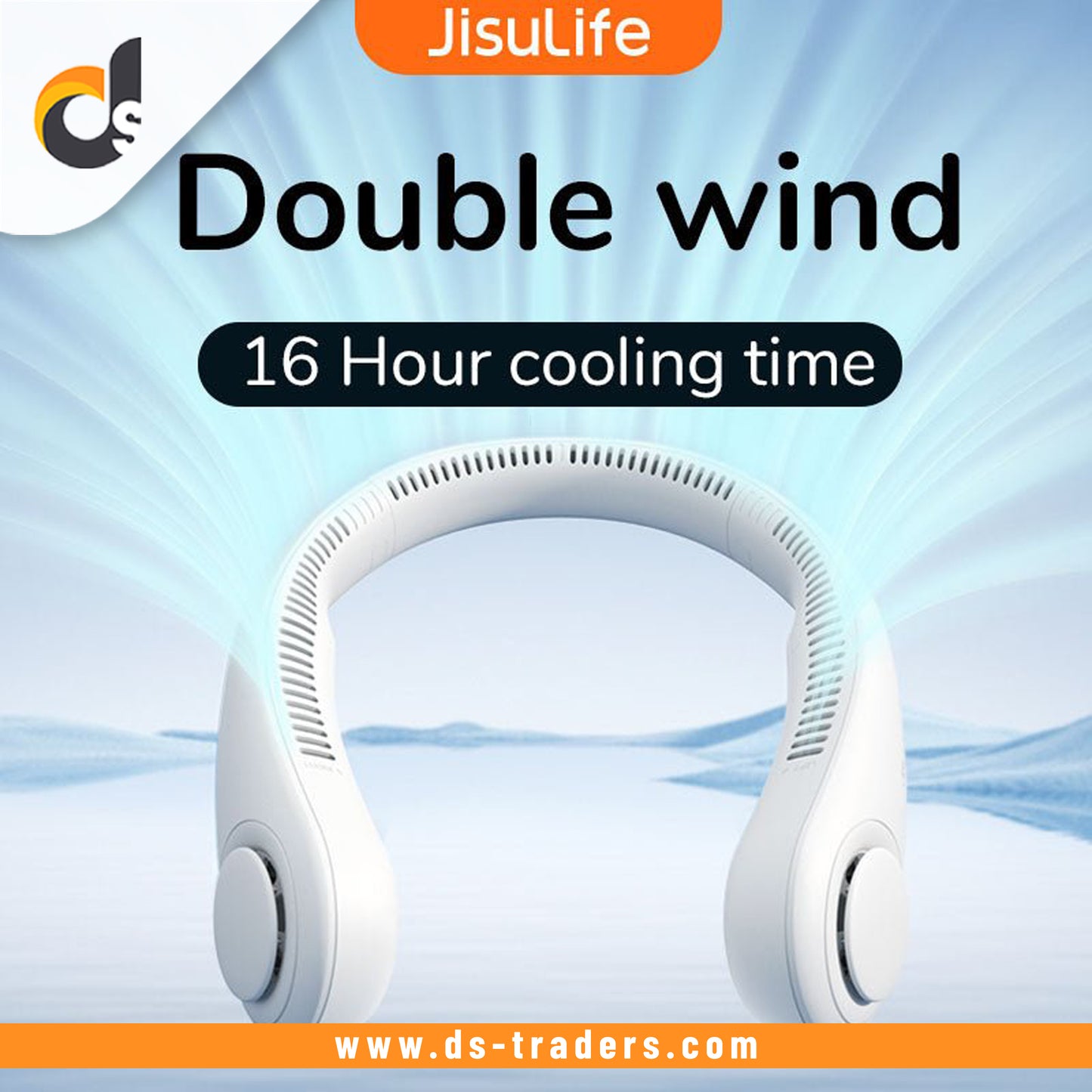 USB Rechargeable Portable Bladeless Neck Fan.